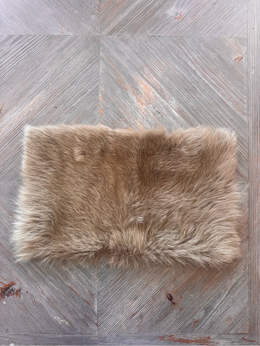 Fur lumbar pillow sham 20”x12”